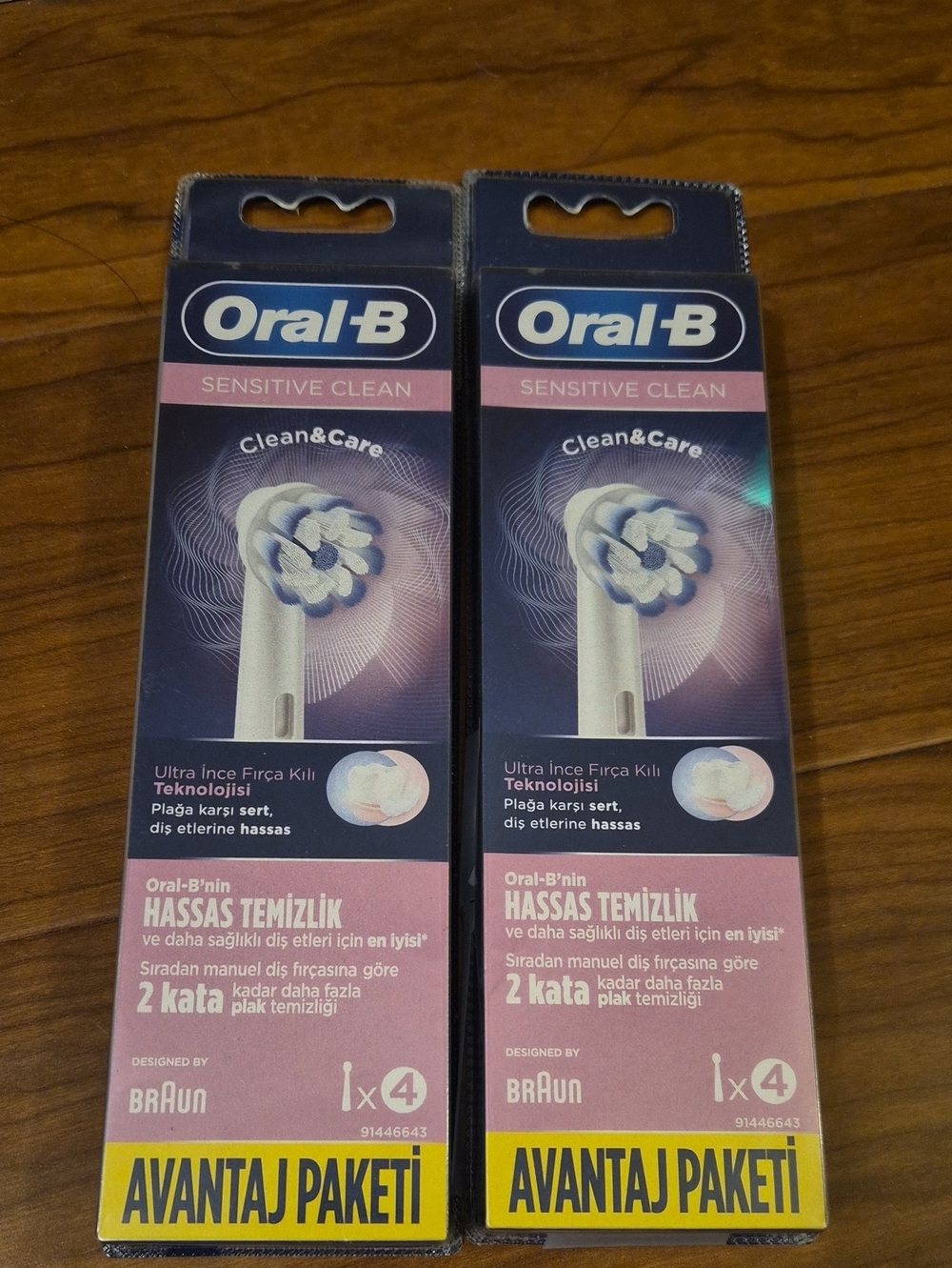 8 x Oral-B Braun Sensitive Clean Replacement Toothbrush Heads